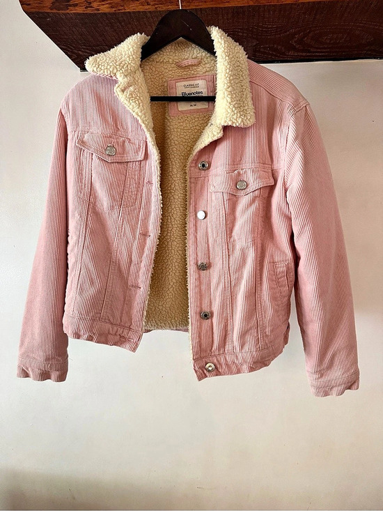 Bluenotes Jackets & Blazers - Bluenotes Classic Fit Pink Corduroy Sherpa Jacket Size Medium Like New